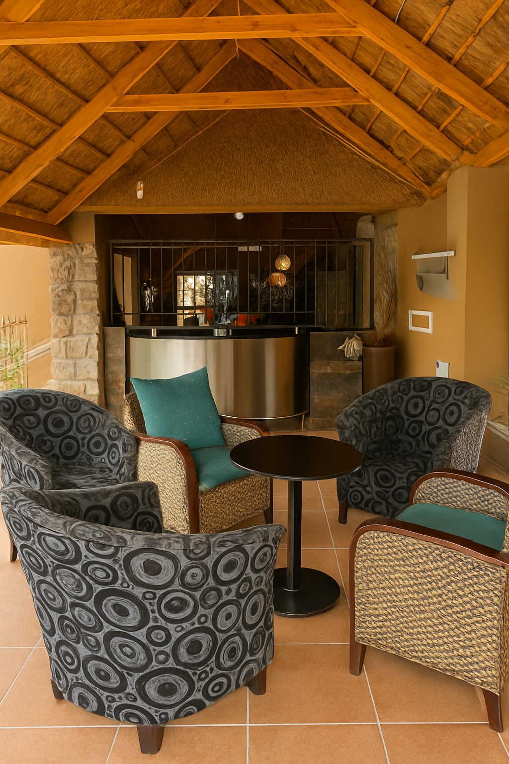 Thatched suites with Basotho-inspired design
